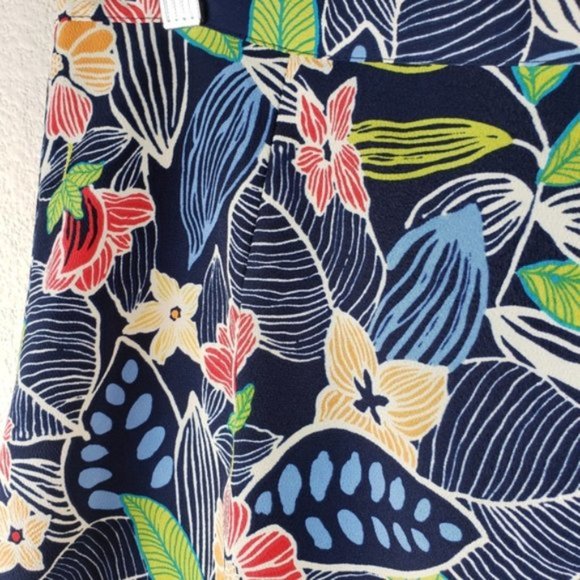 Vintage Y2K Midi Skirt A-line Colorful Floral Print size 8 - Picture 10 of 10